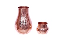 Carafe à eau en cuivre personnalisée sans BPA avec logo sur mesure pour la maison et le bureau, 40 oz, écologique, compatible eau bouillante