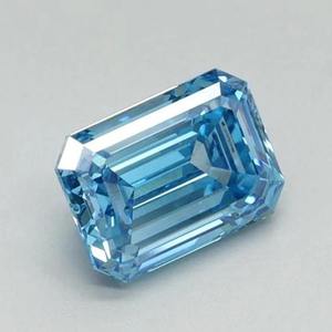 Diamante Azul Intenso de Corte Esmeralda Cultivado en Laboratorio, Certificado por IGI, Diamante Azul Suelto para Anillo de Compromiso Personalizado de 1-5 Quilates VVS VS - Product Image 5