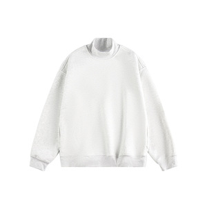 Sweat-shirts doublés écologiques en coton biologique 100% pour femmes, col rond, vente en gros sur mesure - Product Image 3