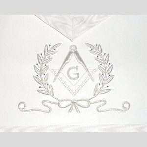 Durable Masonic <b>White</b> <b>Apron</b> Premium Fabric Durable Stitching Comfortable Fit Masonic <b>White</b> <b>Apron</b> Ideal For Lodge Ceremonies - Product Image 2