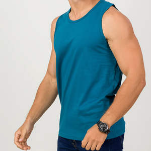 Diseño de logotipo personalizado, camisetas sin mangas transpirables y cómodas para hombre, camiseta sin mangas 100% algodón, camisetas interiores para hombre al por mayor, personalizadas - Product Image 4