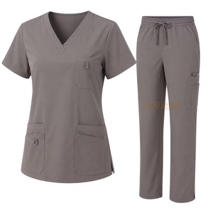 Tenue de travail personnalisée pour infirmières, haut de blouse en coton mélangé, pantalon cargo, vêtements médicaux et de soins de santé, fabricant en gros sous marque privée - Product Image 5