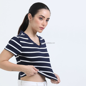 Nardon Apparel - Tops Cortos de Algodón con Cuello Redondo para Mujer, Diseño Personalizado con Estampado, Moda de Verano, Venta al por Mayor - Product Image 4