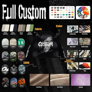 Sudadera de algodón extragrande de manga larga para hombre, estilo urbano, cuello redondo, tejida en negro con estampado de letras y diseño de llamas en las mangas - Product Image 5