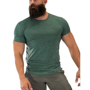 Nouveauté T-shirt Homme Slim Fit Manches Courtes Col Rond Tissu Extensible Vêtement Décontracté Fitness Couleurs et Tailles Personnalisables Vente en Gros - Product Image 3