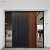 Portes d'entrée en aluminium à arche ronde importées pour la maison