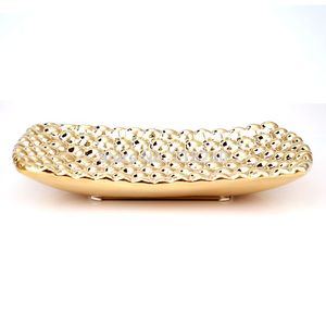 Plateau rectangulaire en laiton, plateau de service en métal fait main de qualité supérieure, vaisselle élégante pour la maison, la salle à manger, la cuisine, la restauration - Product Image 3