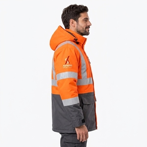 Chaqueta de Seguridad Industrial con Detalles Reflectantes, Tejido Resistente, Ligera, Cómoda, para Trabajo en Exteriores, Ropa de Construcción OEM - Product Image 4