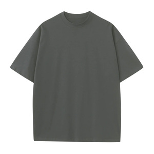 Camiseta lisa de algodón con lavado ácido, corte holgado, unisex, estilo streetwear, precio de fábrica, suministro al por mayor. - Product Image 5