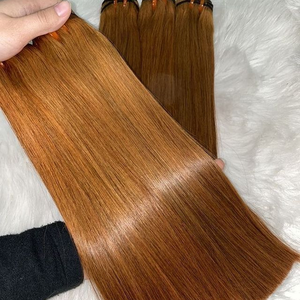 Tendance chaude Couleur Super Double Raw Droite Machine Trame Ombre Blonde Avec Des Racines Sombres Blond Clair Cheveux Bundle Échantillon Gratuit Pas Cher! - Product Image 2