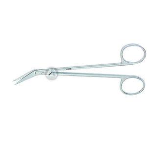 สแตนเลสสตีลเครื่องมือผ่าตัดฟันกรรไกรตัดมงกุฏ10.5 CM ทำมุม - Product Image 4