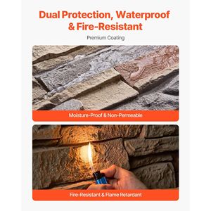 Pannelli Murali in Finta Pietra PU ad Alta Densità 45.6 X 12.8 Facili da Tagliare, Pannello di Rivestimento in Pietra Artificiale per Decorazioni Esterne - Product Image 6