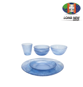Juego de Vajilla de Plástico PET Personalizado LONGNEW con Platos, Tazones, Tazas y Cucharas, Vajilla Reutilizable para Uso Doméstico y en Restaurantes, Taiwán - Product Image 6