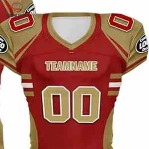 เสื้อฟุตบอลอเมริกันแบบสั่งทำพิเศษพร้อมชุดยูนิฟอร์มแขนสั้นระบายอากาศได้ดีสำหรับทีมและผู้เล่น ผลิตในประเทศปากีสถาน - Product Image 5