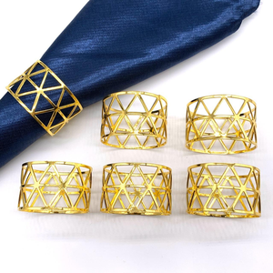 Juego de Anillos para Servilletas de Metal Dorado, Anillos Redondos para Servilletas para Decoración de Fiestas, Cenas - Product Image 6
