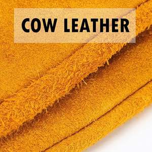 Gants de sécurité pour conducteurs en cuir de vache véritable pour hommes, gants de travail résistants aux coupures, gants de conduite robustes, gants de sport d'extérieur - Product Image 5