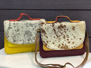 Nuevo estilo occidental, bolsos de hombro de cuero de piel de vaca reciclada, bolso de cuero de Piel Reciclada genuina de moda de alta calidad - Product Image 3