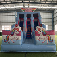 Toboggan Gonflable Sec pour Enfants Thème Animaux de la Ferme