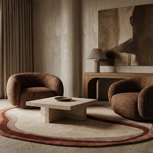 Alfombra de Oración Bhadohi Hecha a Mano en India, Color Óxido, Moderna, de Lana de Nueva Zelanda, con Base de Látex, Antideslizante y Antimanchas - Product Image 1