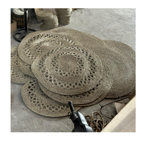 Tapis en jonc de mer tressé du Vietnam, fait main, tissé naturellement, pour cuisine, chambre, salon, décoration intérieure - Product Image 1