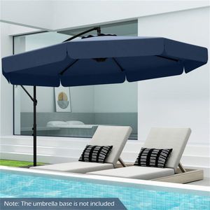 Ombrellone a braccio laterale da 3 metri (10 piedi) blu navy con struttura in acciaio inossidabile e materiale acrilico per giardino, spiaggia, piscina, hotel - Product Image 5