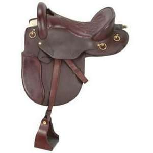 Silla de Montar Inglesa de Cuero Genuino de Alta Durabilidad con Estructura de Madera para Equitación y Carreras, Accesorios Hechos en India - Product Image 1