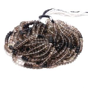 Perles rondes lisses en quartz fumé naturel 8 mm, perles de pierres précieuses en quartz dégradé pour la fabrication de bijoux, vente en gros de pierres précieuses en vrac - Product Image 2