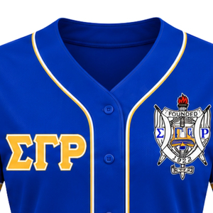 เสื้อเบสบอล Sigma Gamma Rho สำหรับผู้หญิง แบบสั่งทำพิเศษ ปักโลโก้ชมรมกรีก ติดกระดุม เสื้อกีฬา ขายส่งชุดกีฬา - Product Image 3