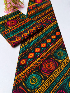 Tissu en coton imprimé Ankara africain traditionnel pour la confection de vêtements, l'artisanat et la mode - Product Image 2