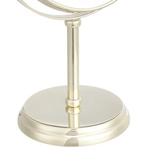 Specchio da Tavolo Rotondo con Ingrandimento 1X/5X, Riflessione Nitida, Cornice in Ferro, 18,3 x 12,5 cm, Specchio Dorato per Vanità - Product Image 3