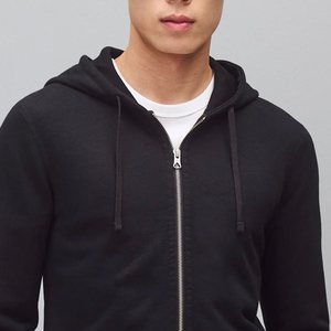Sweat à capuche zippé pour homme, couleur unie, manches longues, tissu raffiné offrant une couverture confortable, design minimaliste - Product Image 2