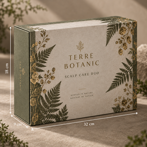 Caja de Empaque Magnética Estilo Libro Personalizada para el Duo de Cuidado del Cuero Cabelludo TERRE - Product Image 5