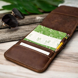 ที่ใส่บัตรคะแนนกอล์ฟหนังแท้แบบพับสองทบดีไซน์ใหม่ที่ใส่บัตรทำจากหนังคุณภาพสูง - Product Image 5