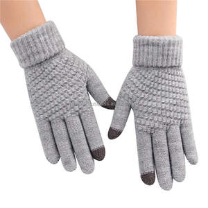Guantes de punto de invierno con forro polar esponjoso, Guantes Térmicos unisex para deportes al aire libre y uso diario - Product Image 4
