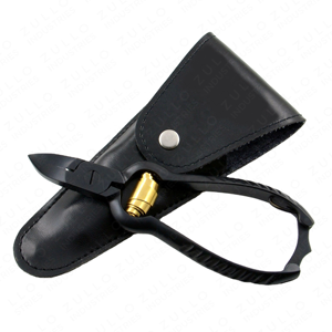 Heavy Duty Black Stainless Steel Toenail Cutter Professional Nail Nipper with PU <b>Leather</b> <b>Pouch</b> Custom Logo OEM - Product Image 6