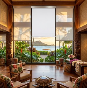 Modern Electric Built-In Horizontal Roller Curtains Blinds Living Room Factory Price Blackout Fabric Shades Hotel - Product Image 5