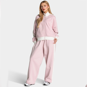 Personalized <b>Women</b> Football Tracksuit Set Polyester Cotton Zip <b>Jacket</b> Joggers Soccer Training Colorblock Casual Teamwear Outfit - Product Image 3