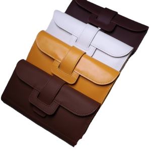 Portefeuille élégant en cuir véritable unisexe, fait main, porte-cartes long grande capacité, sac à main de luxe, cadeau premium, bouton artisanal Al-Amir - Product Image 1