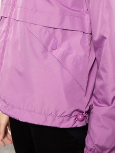 Veste de pluie légère imperméable pour femme avec doublure en mesh, coupe-vent pliable avec capuche, pour la vente en gros - Product Image 6