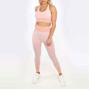 Quick Dry & Breathable Gym Wear Women <b>3</b> Pcs Yoga Set Professional Factory Made Seamless Gym Sports Wear Women Yoga Sets - Product Image 3
