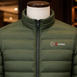 Veste d'hiver décontractée de qualité supérieure à col montant, fermeture éclair, coupe-vent, couleur unie, en duvet - Product Image 5