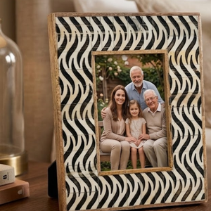 Luxury Bone Inlay Photo <b>Frame</b> <b>4x6</b> Inch Handcrafted |Elegant Decorative Picture <b>Frame</b> for Tabletop Office Desk Home Decor Gifting - Product Image 5