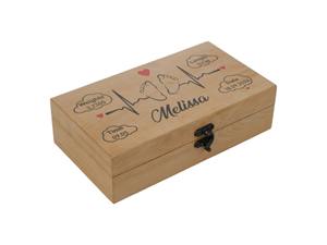 Boîte en bois de pin gravée au laser sur mesure, boîte en bois naturelle gravée au laser, boîte à bijoux, boîte de rangement, accessoire de loisirs créatifs en gros - Product Image 3