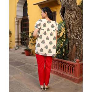 ชุดลำลองสำหรับผู้หญิง สไตล์ฟรอสต์ ผ้าฝ้าย/ใยไผ่ ระบายอากาศได้ดี ไซส์ XS - Product Image 1