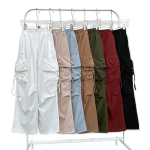Pantalones de Trabajo Casuales de Pierna Recta y Cintura Media para Mujer, Estilo Holgado, con Logotipo Bordado Personalizado OEM de Fábrica China BD, para Primavera - Product Image 1