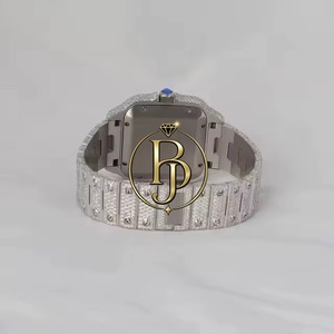 นาฬิกาข้อมือหรู Briva Quartz Square Diamond สีแดงเข้ม ตัวเลขโรมันสีเงิน ขอบหน้าปัดประกายระยิบระยับ กระจกนิรภัย เป็นมิตรต่อสิ่งแวดล้อม ตัวเรือนสแตนเลสสตีล - Product Image 5