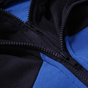 Premium Men's Royal Blue <b>Hooded</b> Tracksuit Slim Fit Full <b>Zip</b> Jacket Jogger Set OEM Factory Sportswear Direct Pakistan - Product Image 3