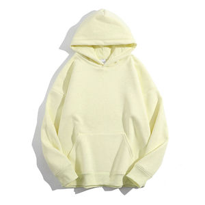 Sudadera con Capucha Extra Grande para Hombre, Negra, de Algodón, Felpa Francesa, Informal, para Otoño, con Bolsillos, Corte Regular, Tejida - Product Image 3