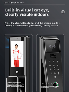 Serrure Intelligente Multifonctionnelle avec Déverrouillage par Reconnaissance Faciale, Carte Clé et Veine Palmaire - Verrouillage Automatique pour Porte en Bois, Compatible Wi-Fi, Application Tuya, Sécurité de Niveau C - Product Image 5
