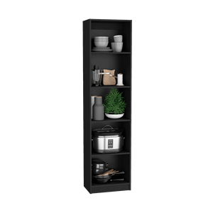 Zachary nero sottile 2 pezzi Set da soggiorno con 2 eleganti librerie - Product Image 3